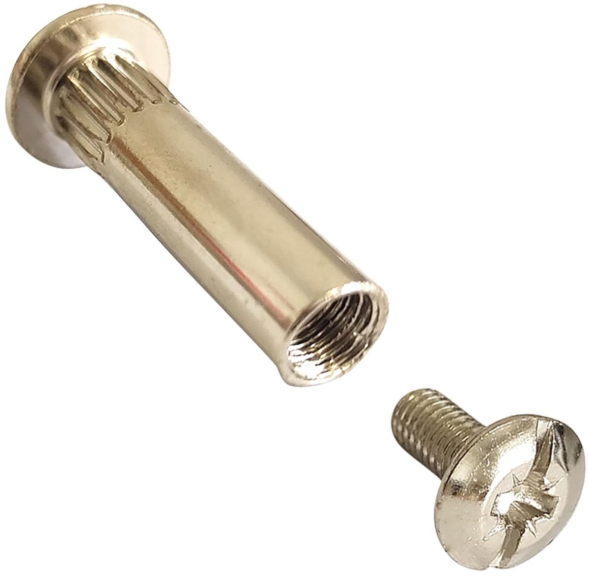 M6 Meubelverbinding Schroeven met Huls - 100 Stuks voor Sterke en Duurzame Montage
