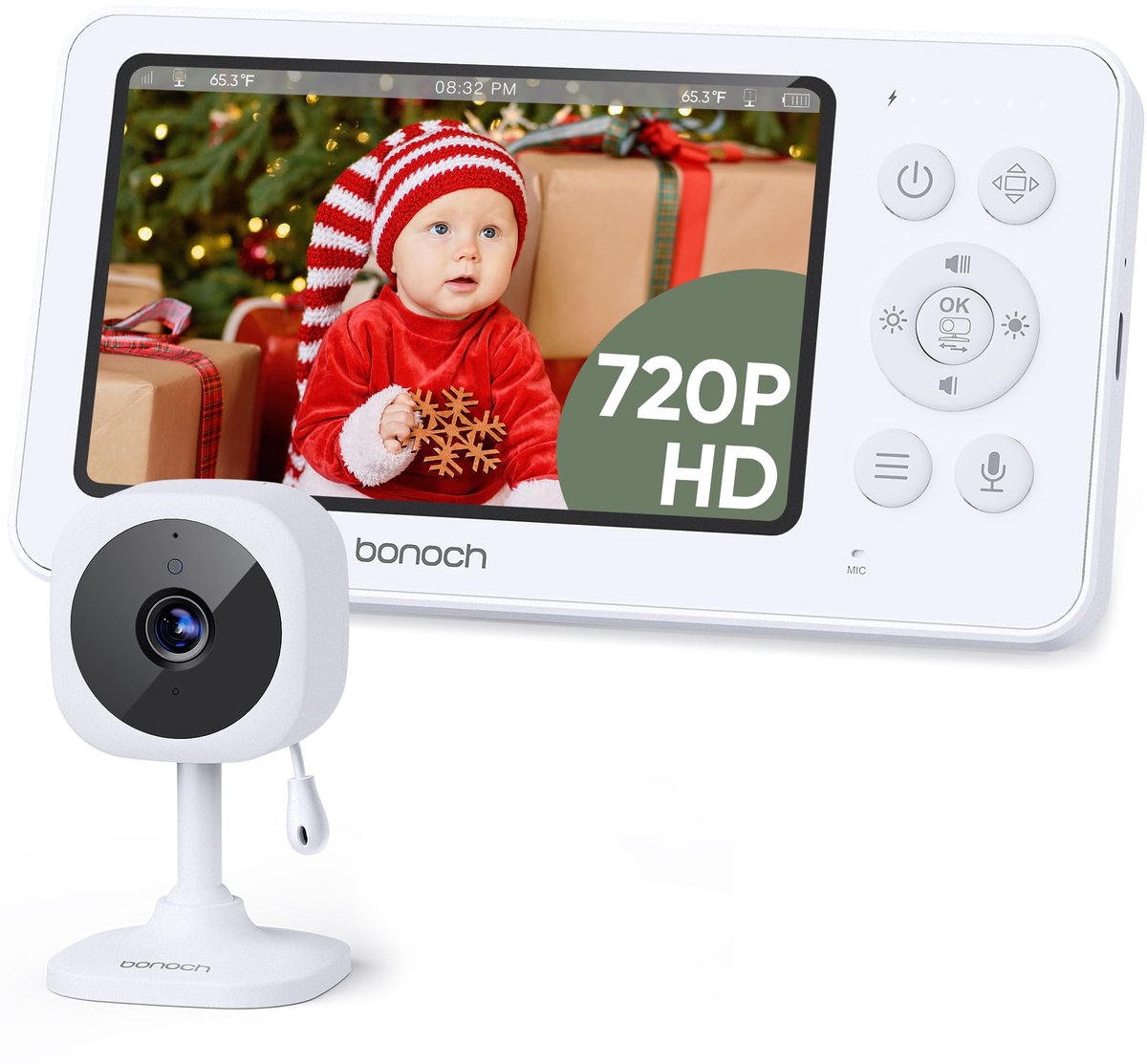 SnelShoppen - 4,3 inch Babyfoon met Camera, 720p, 4000mAh Batterij, Video Babyfoon Zonder Wifi, Nachtzicht, Dubbelzijdige Audio, VOX-modus, Temperatuu
