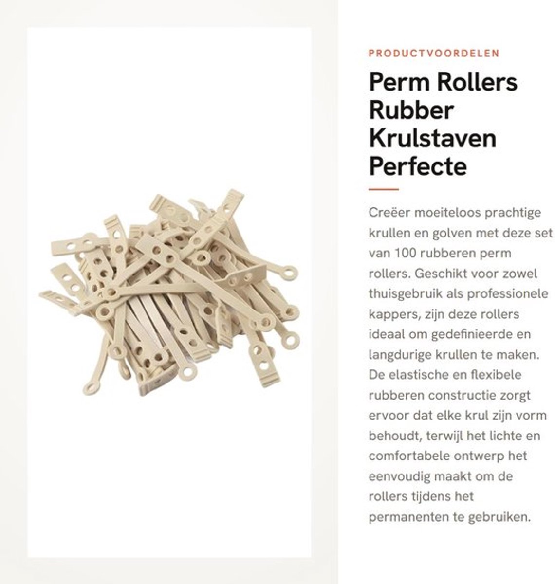 Perm Rollers - Rubber Krulstaven - Perfecte Krullen - 100 Stuks - Geschikt voor Vrouwen en Meisjes - Kappersgereedschap