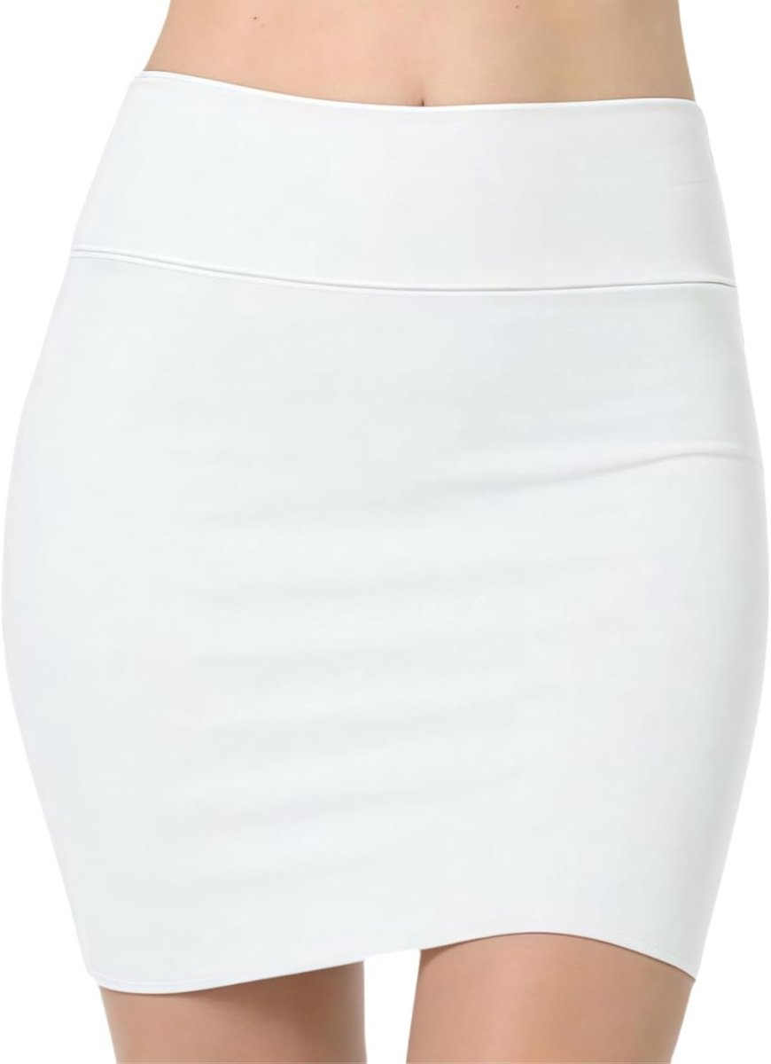 Dames Bodycon Mini Rok, Hoge Taille Korte Pijpenrok, Sexy Effen Minirok, Elastisch en Rekbaar, Perfect voor Feestjes, Cluboutfits en Avondkleding