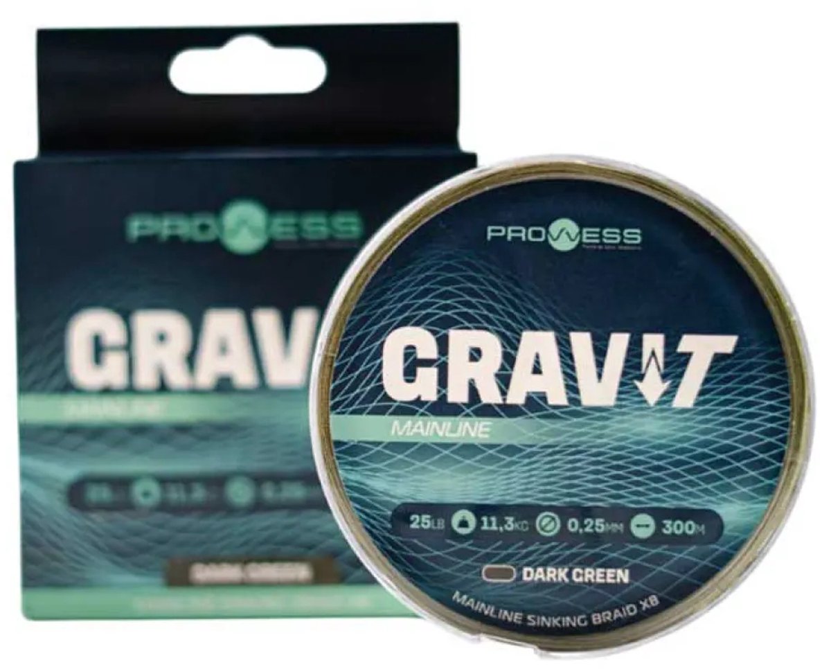 Prowess Gravi-t Mainline Sinking Gevlochten Vislijn 300 M Transparant 0.300 mm