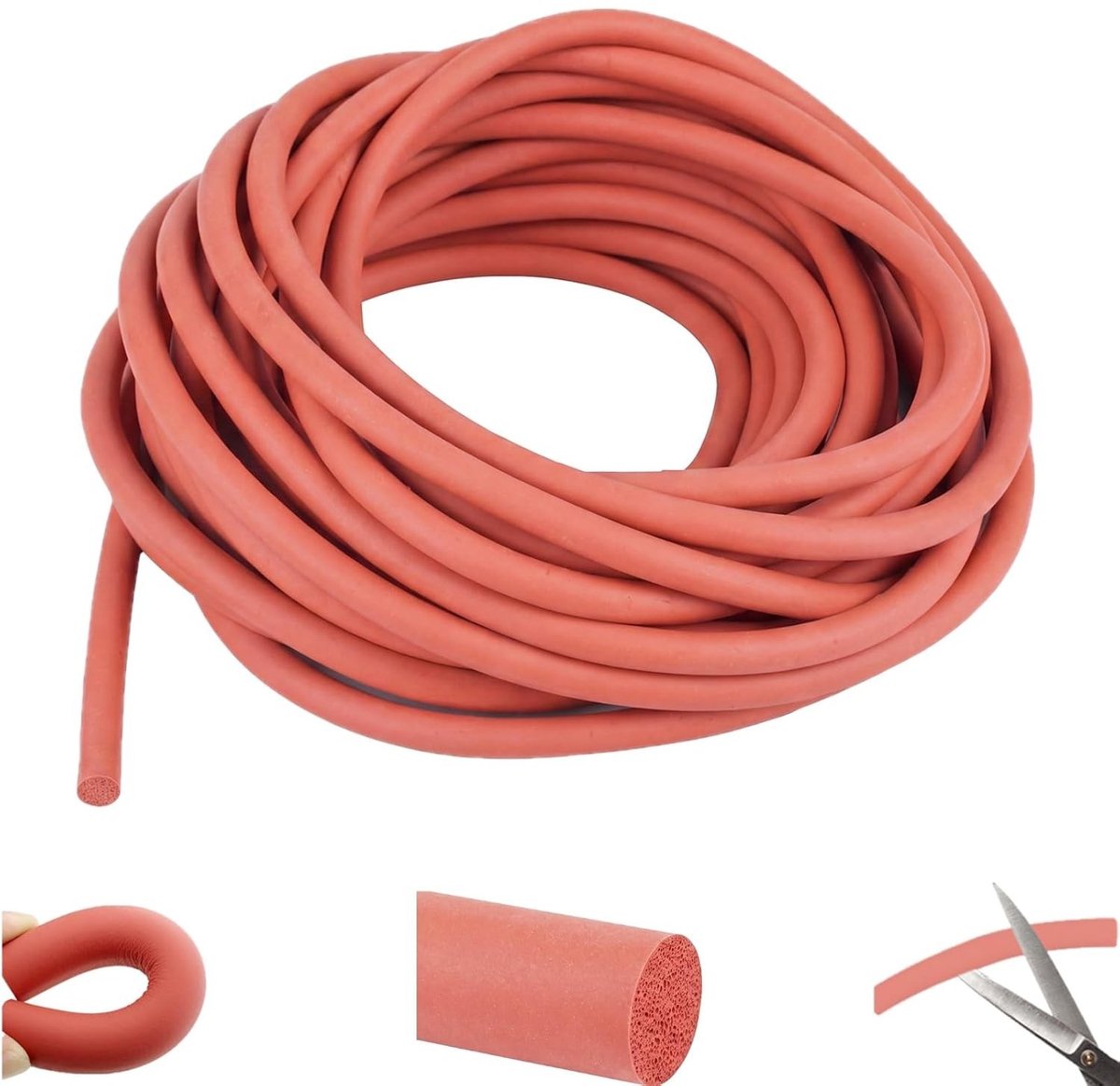 Afdichtkoord Ø 5 mm voor voegen en spleten, 5 meter lang, EPDM rond voegafdichtingskoord, ideaal voor voegvulling en isolatie