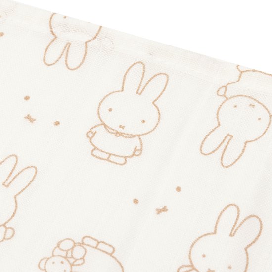 Jollein Spucktuch Hydrophill 70x70cm Miffy Moments - Light Terra - 3 Stück van Jollein — afbeelding 2