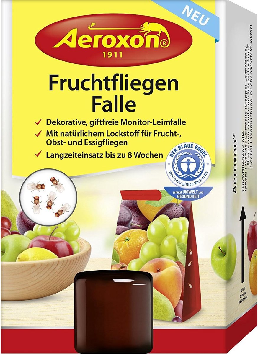 Aeroxon Fruitvliegenval 3-delig, meerkleurig, 18x13x4 cm - ShopVlot
