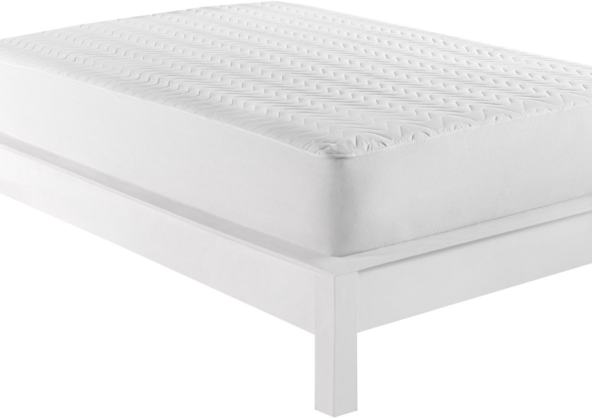 Asir - Tweepersoons matrasbeschermer - Wit - 36 x 42 x 14