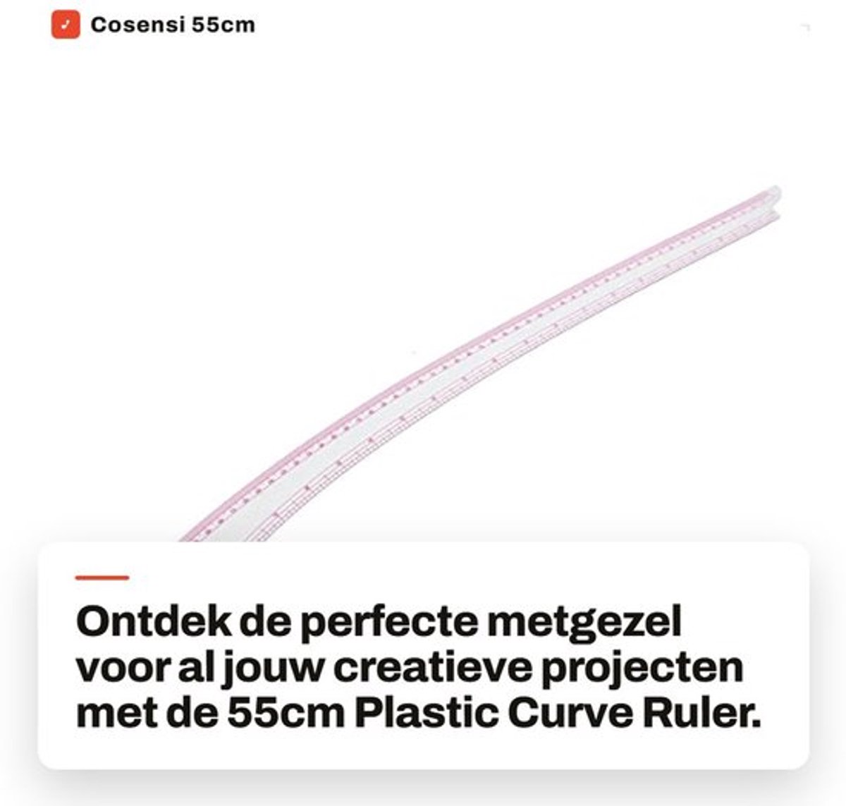 Curve Liniaal 60.5 cm - Multifunctioneel - Transparant - Precisie - Ontwerp - Kleding - Tekenliniaal