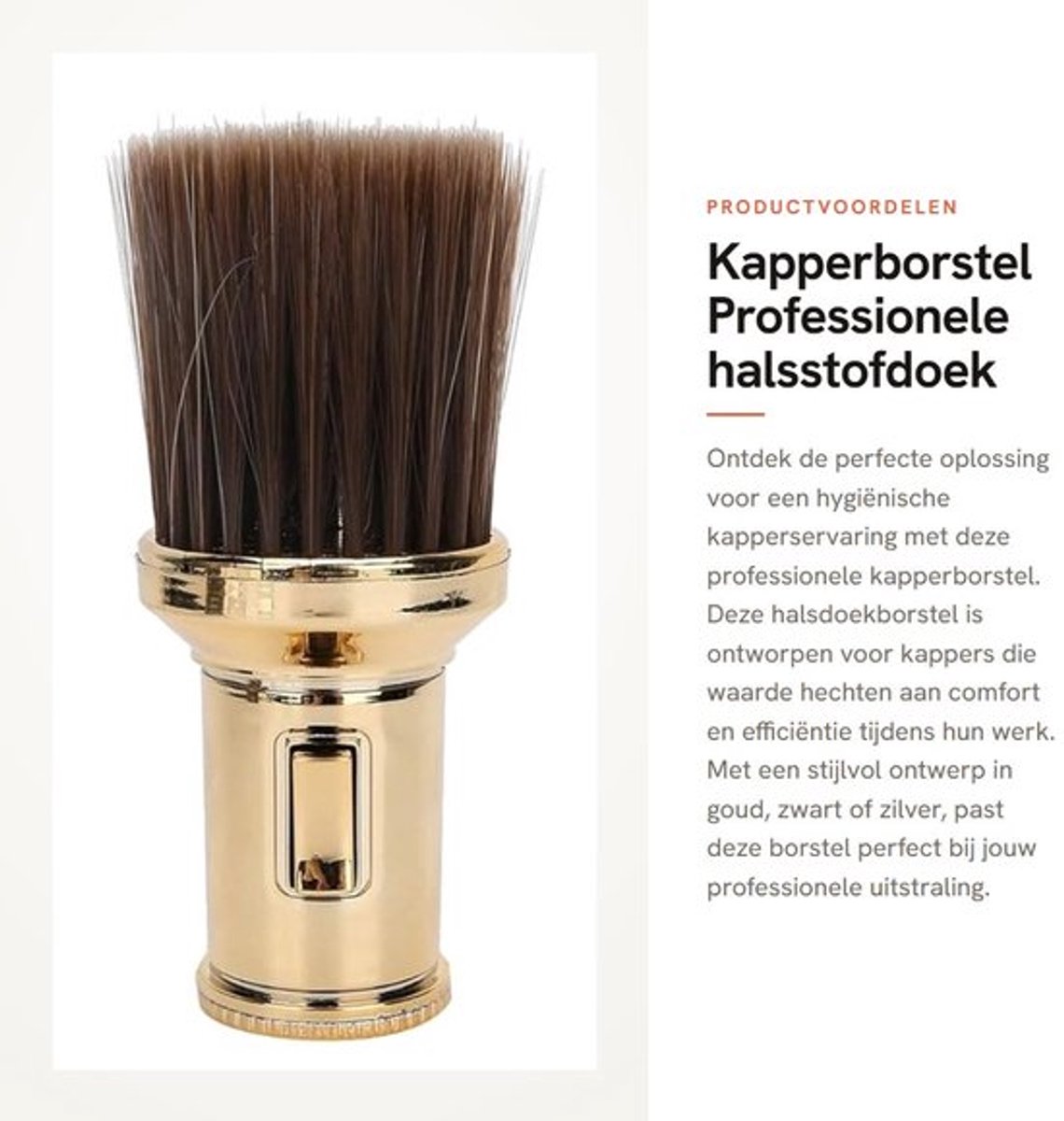 Halsstofdoek Professionele Kappersreiniging - Kappersborstel - Nekborstel - Haarborstel - Zacht en Lichtgewicht - Afneembaar Ontwerp