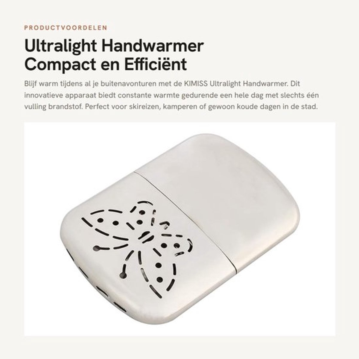 Ultralight Handwarmer - Compact en Efficiënt - Perfect voor Buitenactiviteiten - Ideaal voor Koude Dagen - Biedt Langdurige Warmte - Hand...