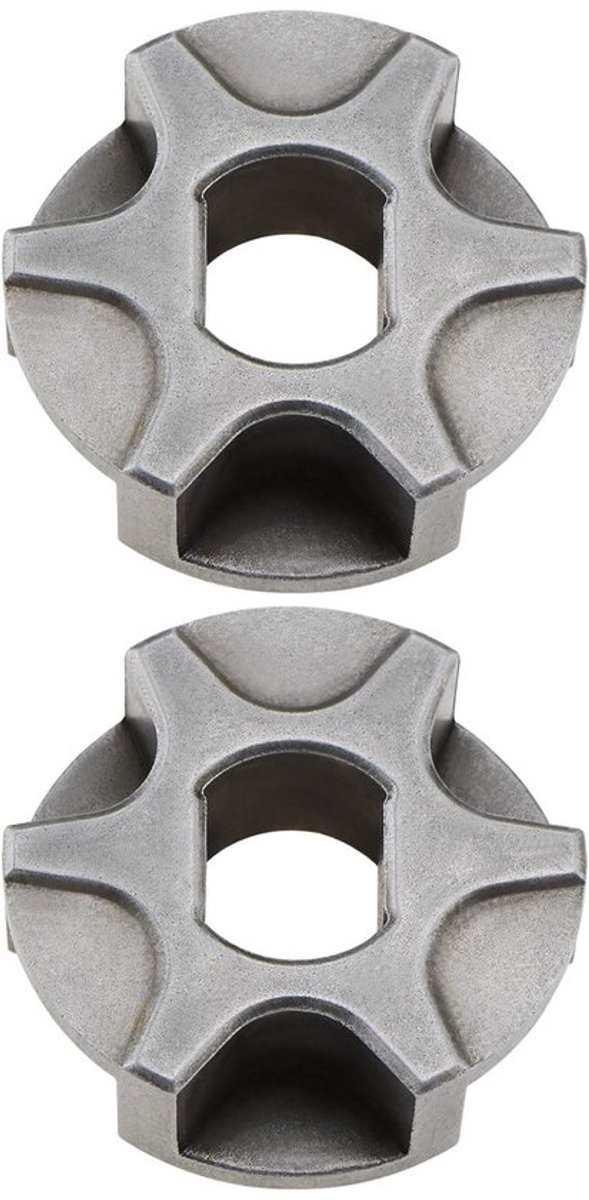 Tandwiel 3/8" Geïntegreerd - 2 Stuks - Staal - 6/3 Tanden - Binnenste Gat Diameter 9 mm - Vervangingsonderdelen Kettingzaag - Zaagtand