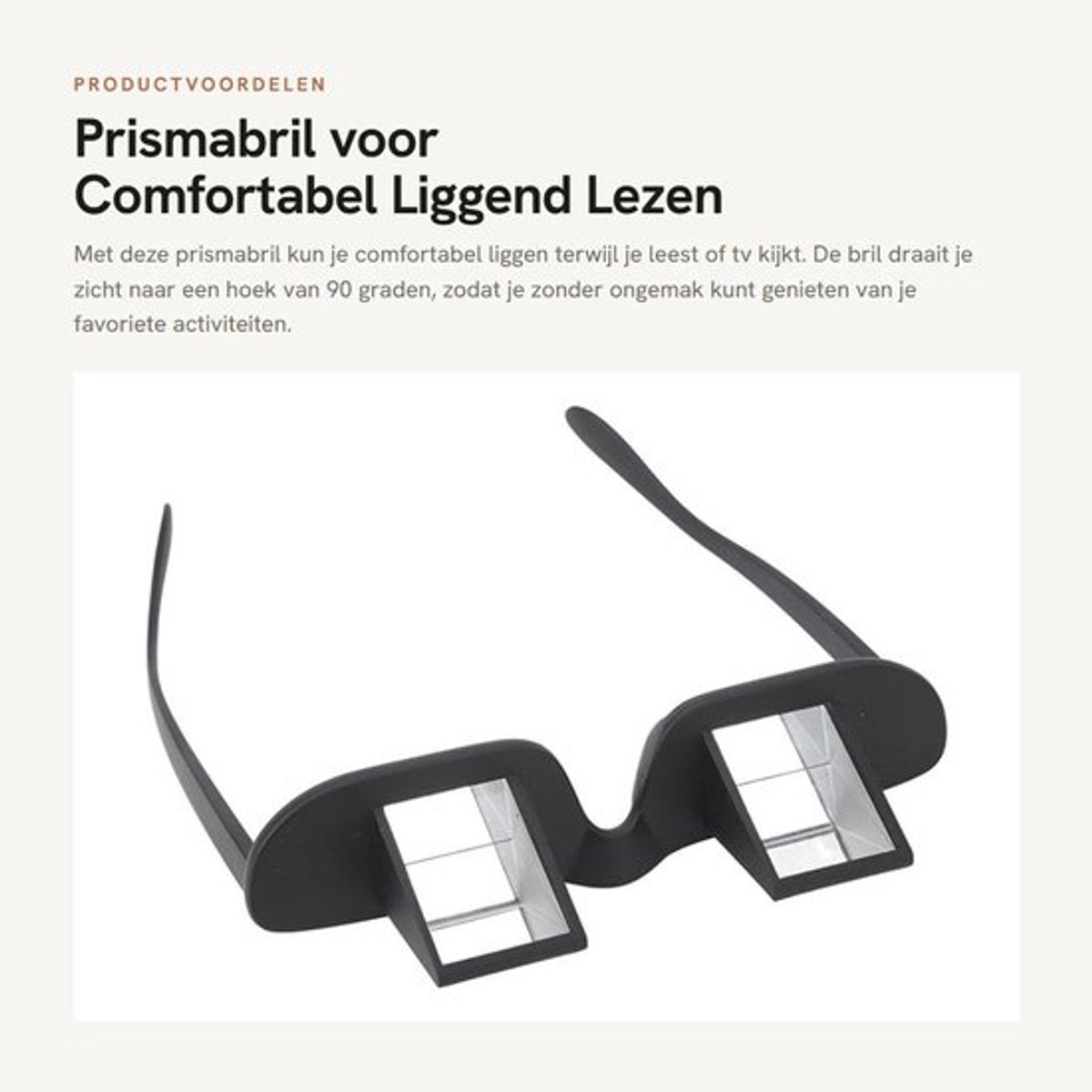 Prismabril voor Comfortabel Liggend Lezen en TV Kijken