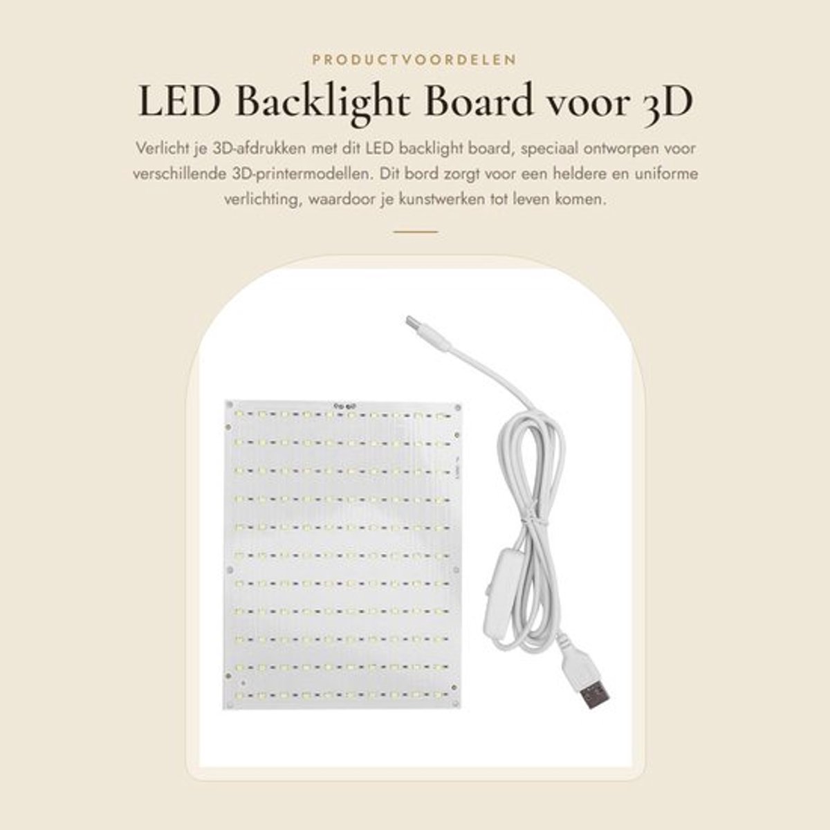 LED Backlight Board voor 3D Printerafdrukken