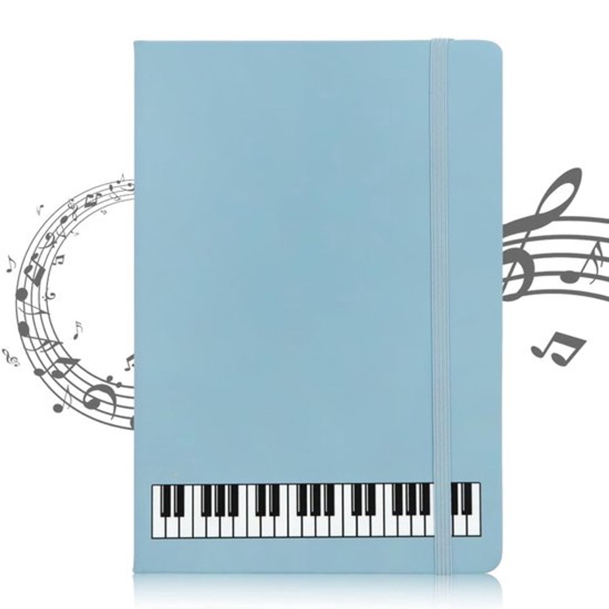 Notitieboek A5 - Zachte Omslag van Kunstleer - Gelinieerd Notitieblok - 100 Vellen/200 Pagina's - Duurzaam Ontwerp - Ideaal voor Muziekliefhebbers - Schrijfboek