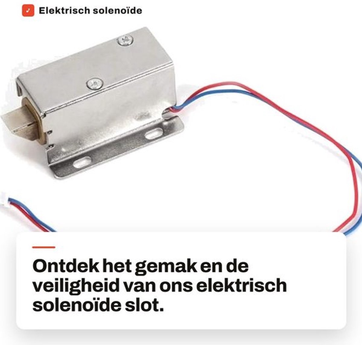 Elektrisch solenoïde slot - Veiligheid voor lades - Compact formaat - Gemakkelijk te installeren - Ideaal voor meubels en kasten - Geschi...