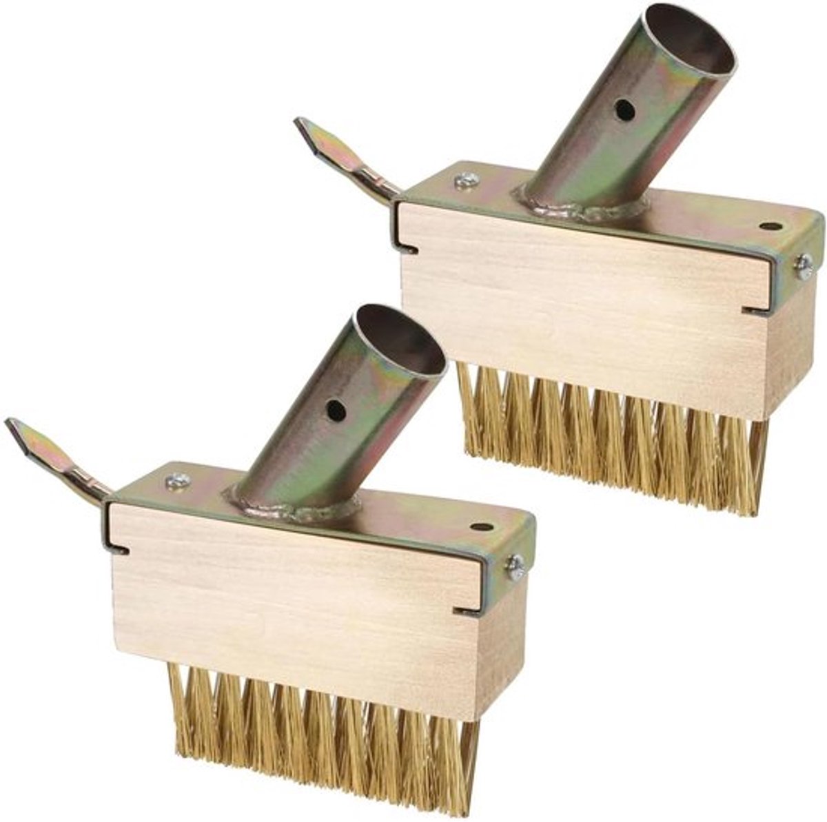 2 stuks voegenkrabber onkruid, voegenborstel met steel, schraper tegen onkruid zonder steel, onkruid, voegenborstel, voegenkrabber voor het verwijderen van onkruid, mos van plaatvoegen en muurranden