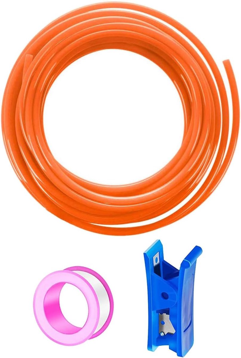 HAXIHA Pneumatische slang, oranje, 10 mm, OD, 6,5 mm, ID, polyurethaan, PU-luchtslang, buisset, persluchtslang, 10 - ShopVlot