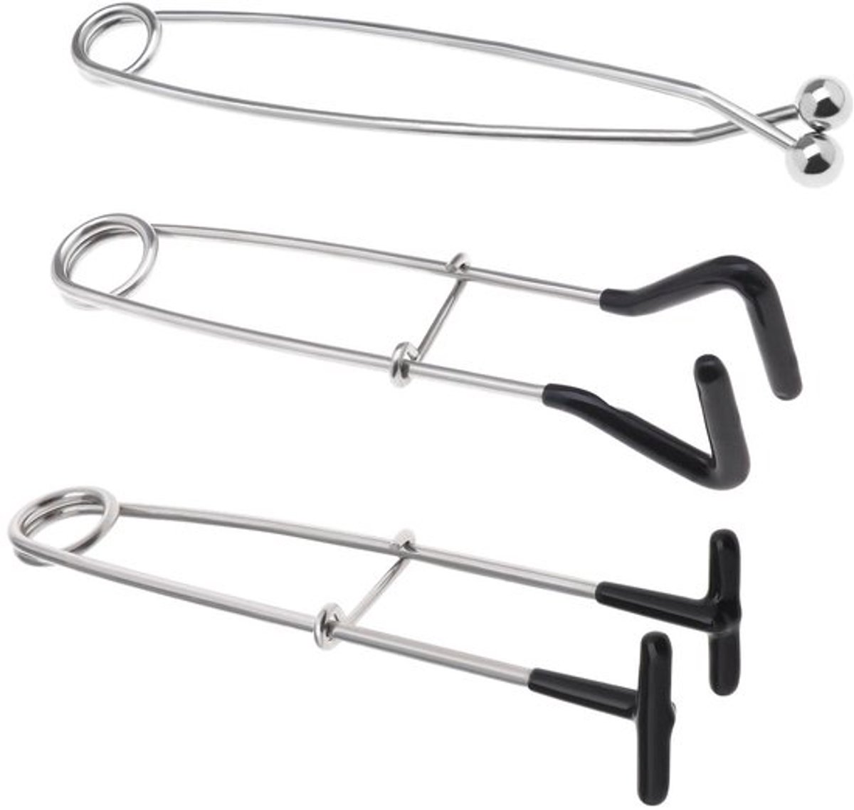 Vismondopener Set van 3 - Roestvrij Staal - Rubber Cover - Lichtgewicht - Duurzaam - Geschikt voor Snoek - Visgereedschap