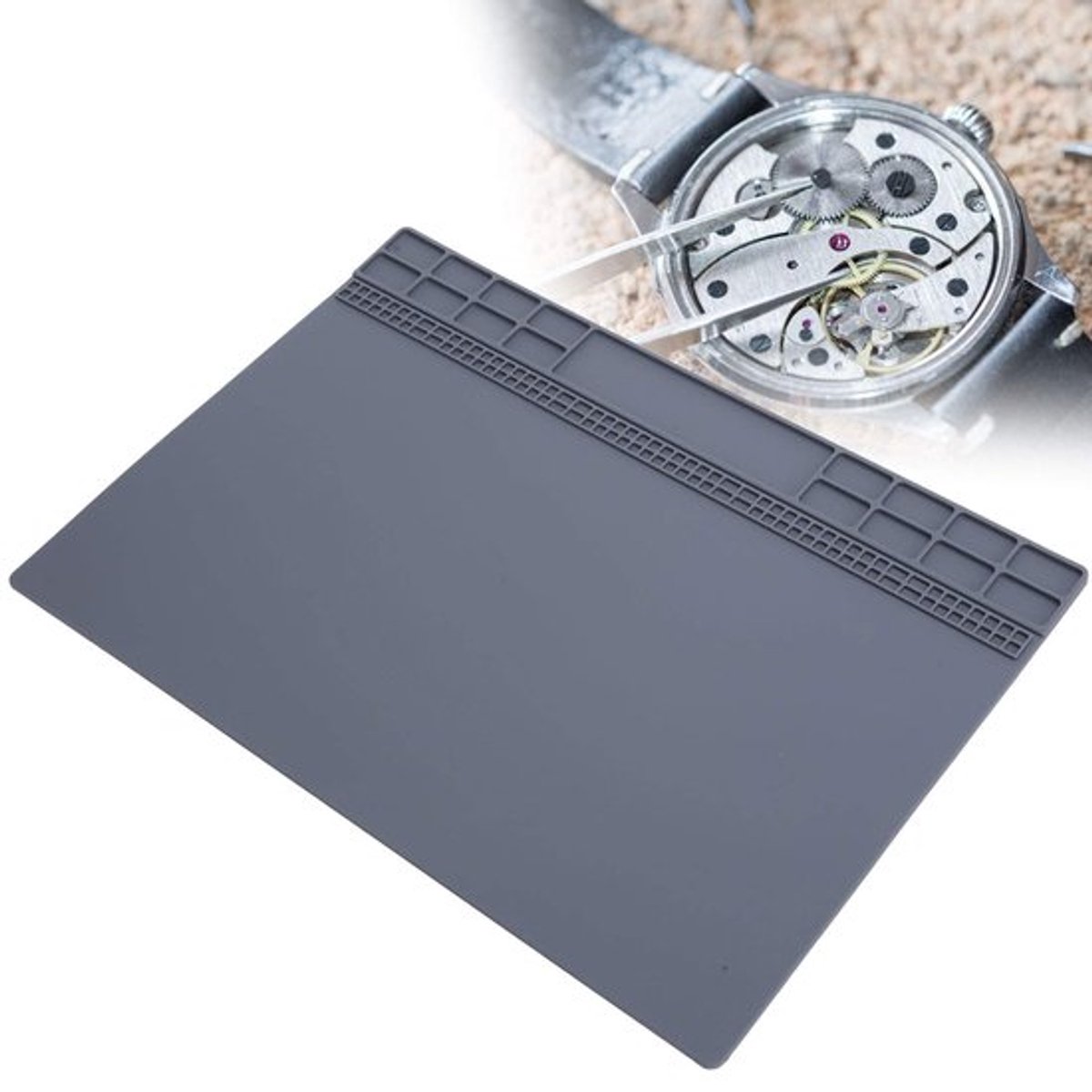 Horloge Reparatiemat Hoogwaardige Kwaliteit - Siliconen Pad - Horlogemaker Mat - Reparatie Gereedschap - Antislip - Duurzaam Rubber - Horloge Reparatiemateriaal