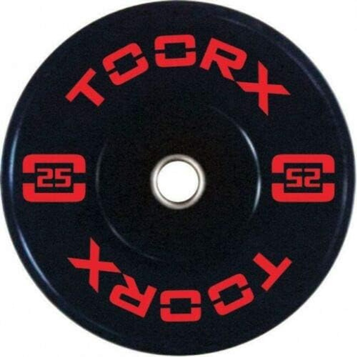 SnelShoppen - Toorx Olympic Weight Plate Bumper Training 25 kg - 50 mm Bore - Hoge Kwaliteit Gewichtsschijf voor Krachttraining - Duurzaam en Efficiën