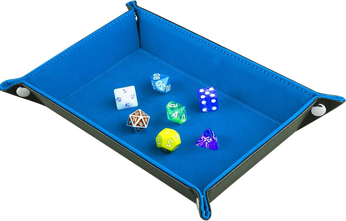 SnelShoppen - SIQUK Kubusplaatje Rectangular PU-Leder Fluweel voor Kerker en Draak RPG Dobbelstenen Gaming D&D Tafelspellen - Ideaal voor Spelavonden