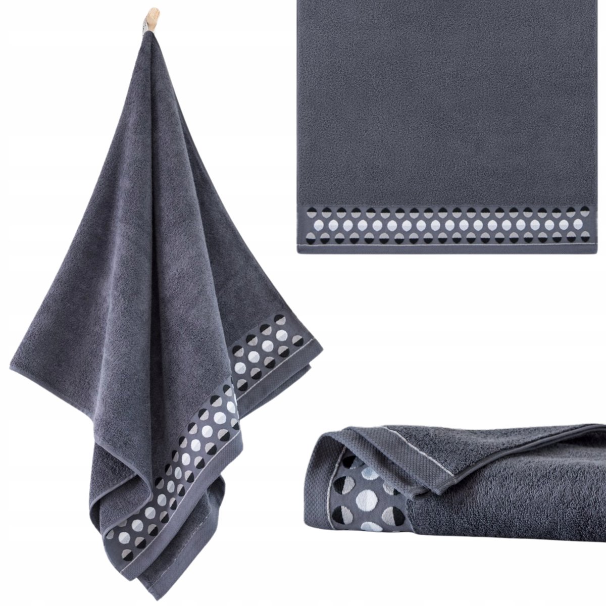 Zwoltex ZEN-2 Serie - Badhanddoek - 70x140 cm - Grafiet - Egyptisch Katoen