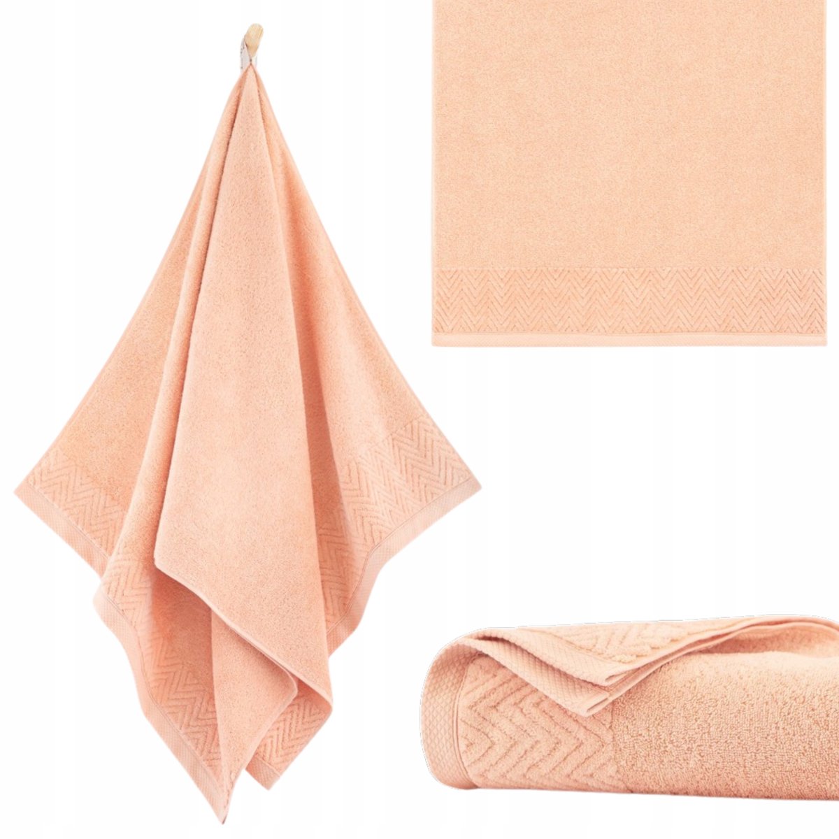 KONEY - Badhanddoek - Toscana - 50 x 90 cm - Poederroze - 450 g/m²