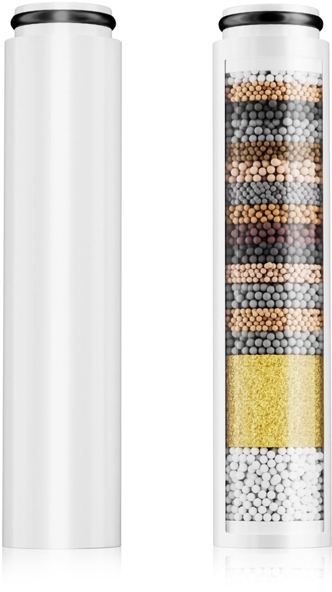 SnelShoppen - 2 Stuks 20-Traps Douchekop Filter Cartridge - Vervangend voor Hard Water - V