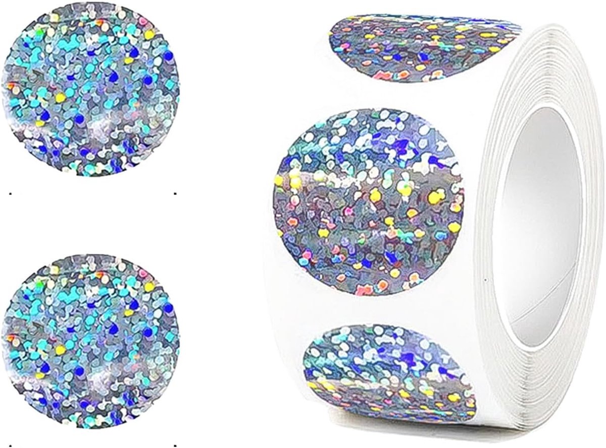 Rond stickers 25 mm - zilver - zelfklevende labels - ideaal voor organisatie - SnelShoppen
