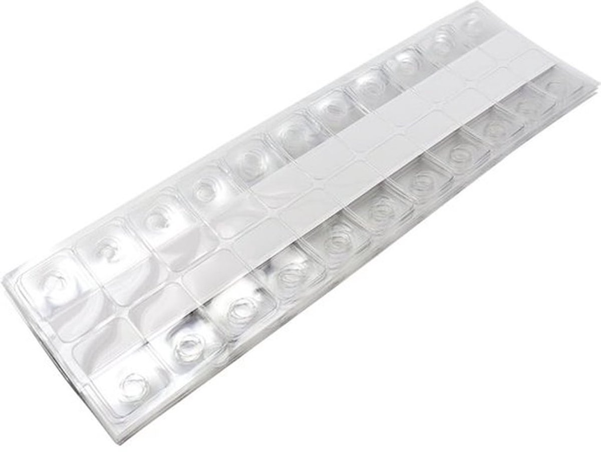 Display Labels 200 Stuks - Transparant - Zelfklevend - Hoogwaardig PET-Kunststof - Opvouwbaar - 40mm x 25mm - Hangtags