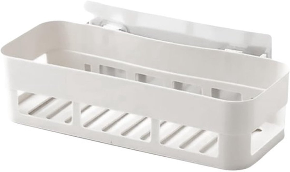Douche Caddy - Douche Organizer zonder boren - Badkamerrek - Douche Plank - Wandmontage - Hoogwaardig kunststof - 2 stuks