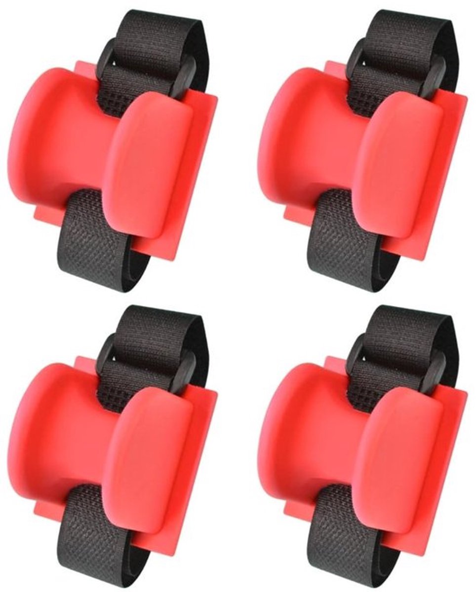 Hengelsteun Flexibel TPE - 4 Stuks - Platte/Gebogen Basis - Railing Beugel - Haak & Lus Montage - Schadebescherming - Hengelhouder