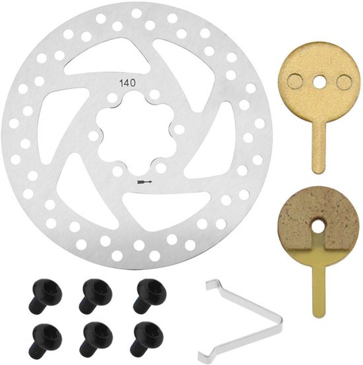 Disc Remschijf - Vervangingsonderdeel - 140mm - Roestvrij staal - Geschikt voor Kugoo M4 - Silver