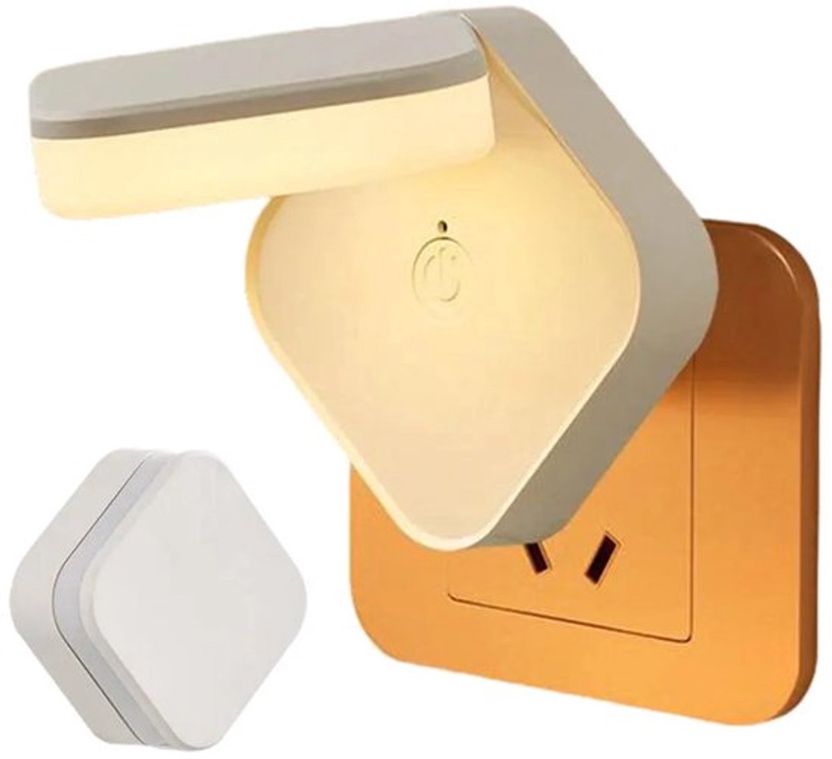 Baby LED-nachtlampje, dimbaar, tafellamp met timer en afstandsbediening, driekleurig licht, voedingslampje, slaaplampje, driekleurig licht voor de babykamer - draaibaar model met afstandsbediening en stekker