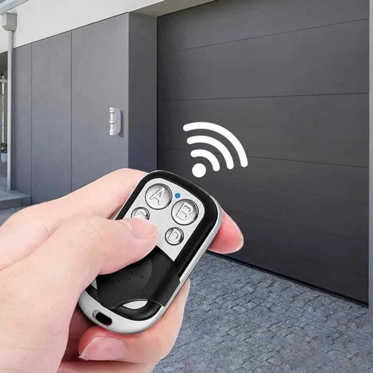 Vijfdelige universele afstandsbediening voor het klonen van elektrische poort- en garagedeuropeners, 433 MHz vervangende sleutelhanger.