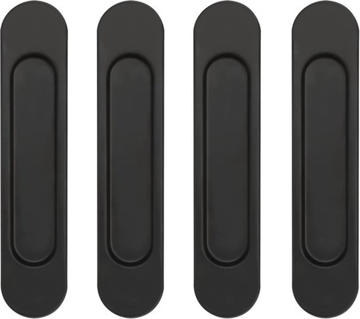 Schuifdeurgrepen Set van 4 - Zelfklevende Aluminium Deurklinken - Kastgrepen - Meubelgrepen - Antislip - Voor Keukenkasten en Schuifdeuren - Deurgrepen