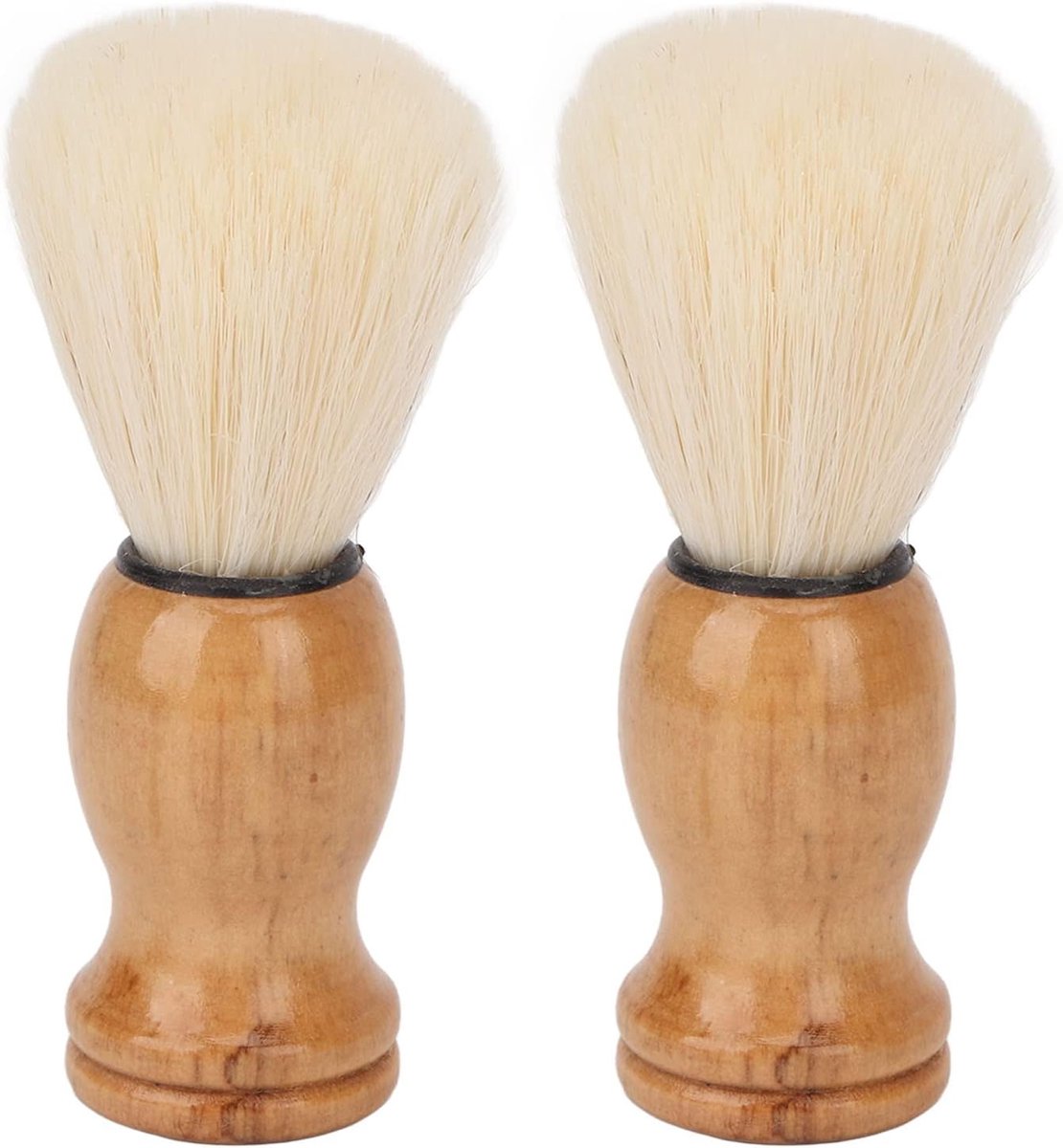 SnelShoppen - Professionele Mini Scheerkwast voor Mannen met Houten Handvat - Ideaal voor Thuis en Reizen - Ergonomisch Ontwerp, Zachte Borstels, Perf