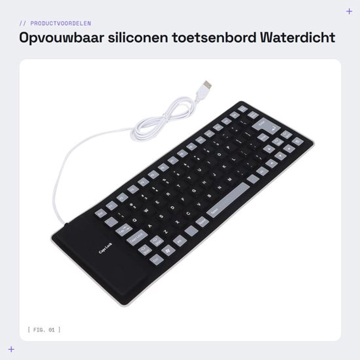 Toetsenbord Waterdicht - Opvouwbaar Siliconen - Zacht/Verzegeld Ontwerp - Draagbaar - 85 Toetsen - Ruimtebesparend - Siliconen Keyboard