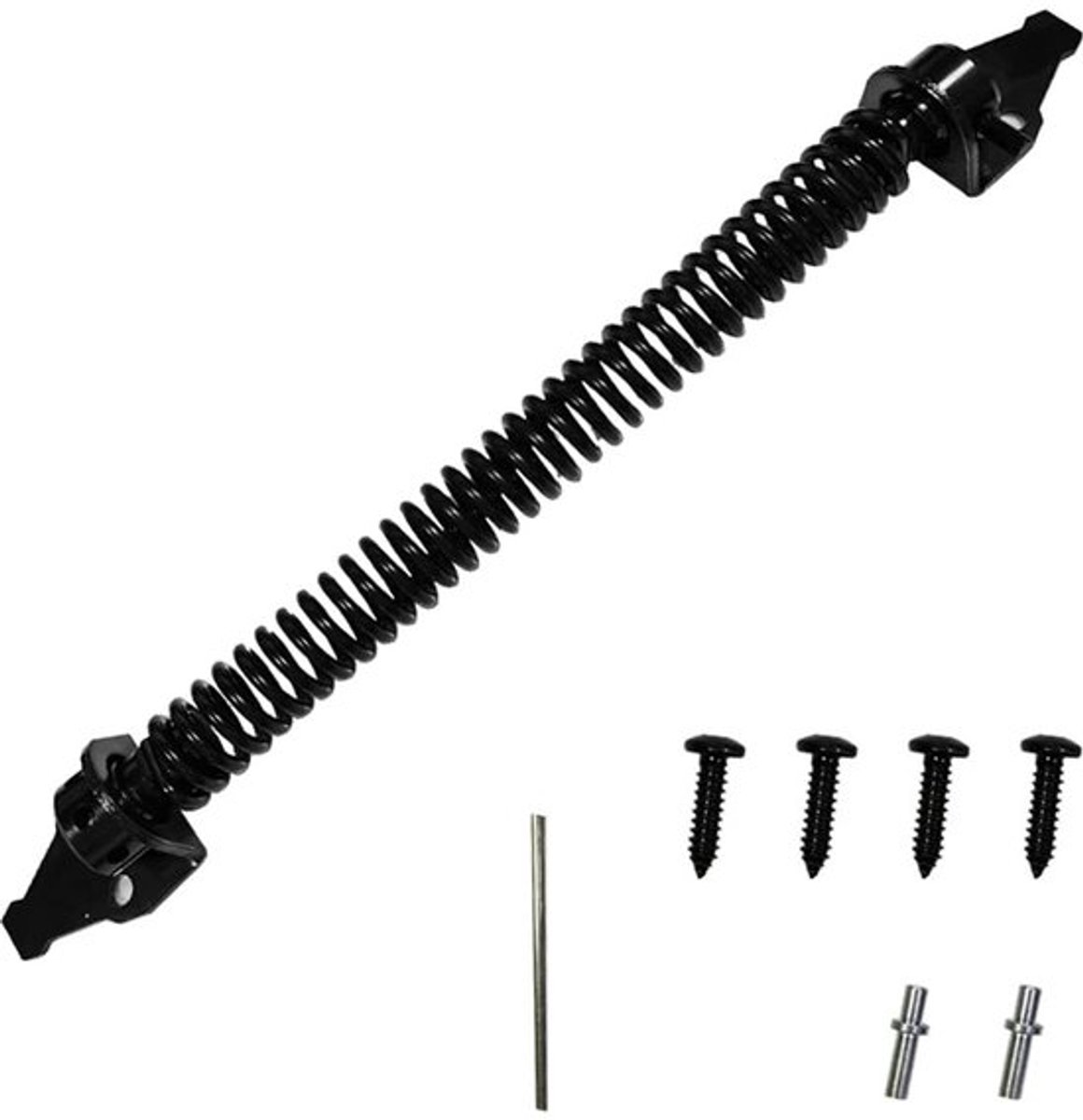 Deurcloser 14 Inch - Verstelbare Poortsluiter - Houten Tuinpoorten - Koolstofstaal - Zwart