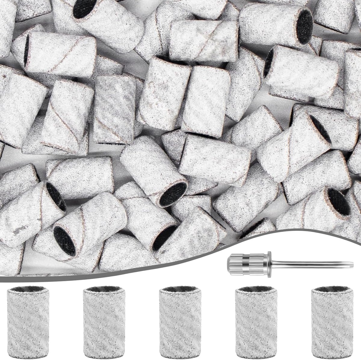 SnelShoppen - 240 Granule Nagelschuurbanden voor Nageldroger, Extra Fijn Schuren en Polijsten, Set van 100 Stuks, Perfect voor Manicure en Pedicure, Z