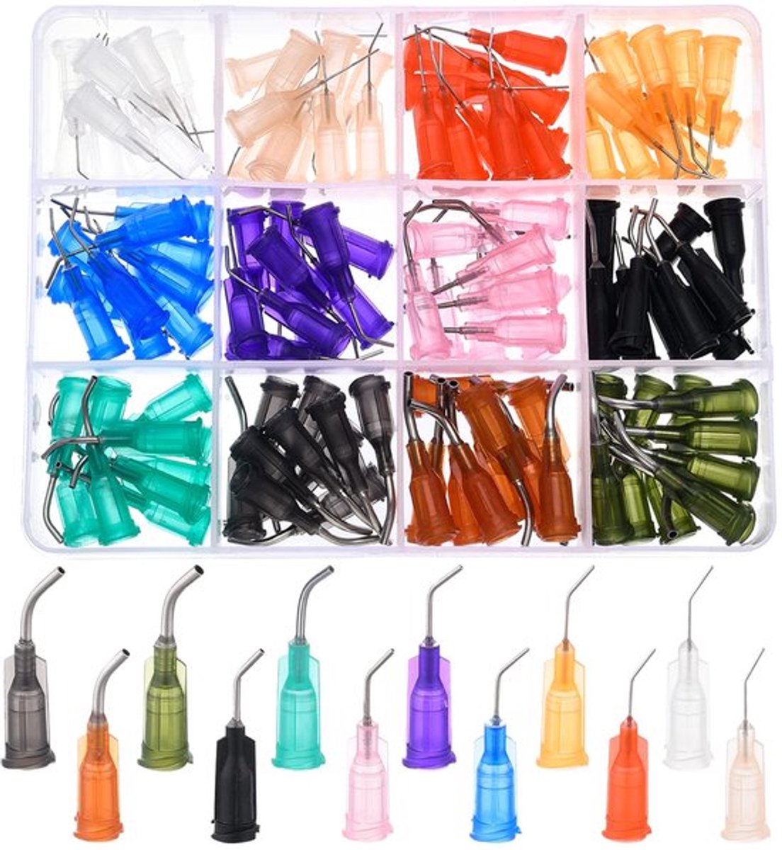 Doseernaald 120 Stuks - Stompe Punt - Luer-Lock - Synthetische Naald - Voor E-Liquid/Hobbylijm - Hoogwaardig Materiaal - Injectienaald