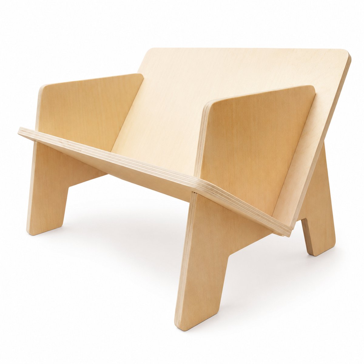 VHV - Houten Bureau Organizer - Tafelblad Boekenrek en Documentenrek - Voor Kantoor, Keuken en Woonkamer - Naturel