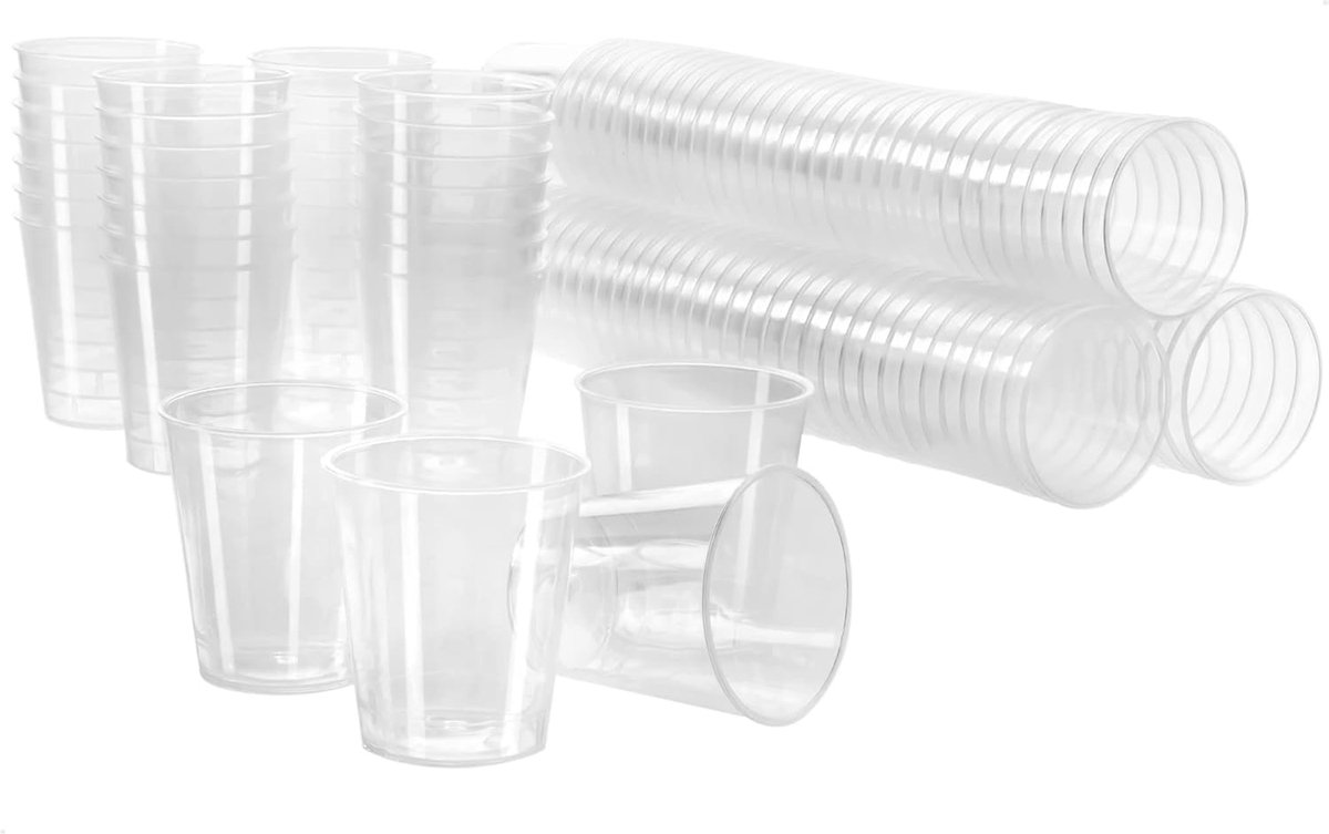 COM-FOUR® 120x borrelbekers herbruikbaar, borrelglaasjes, borrelglas - ShopVlot