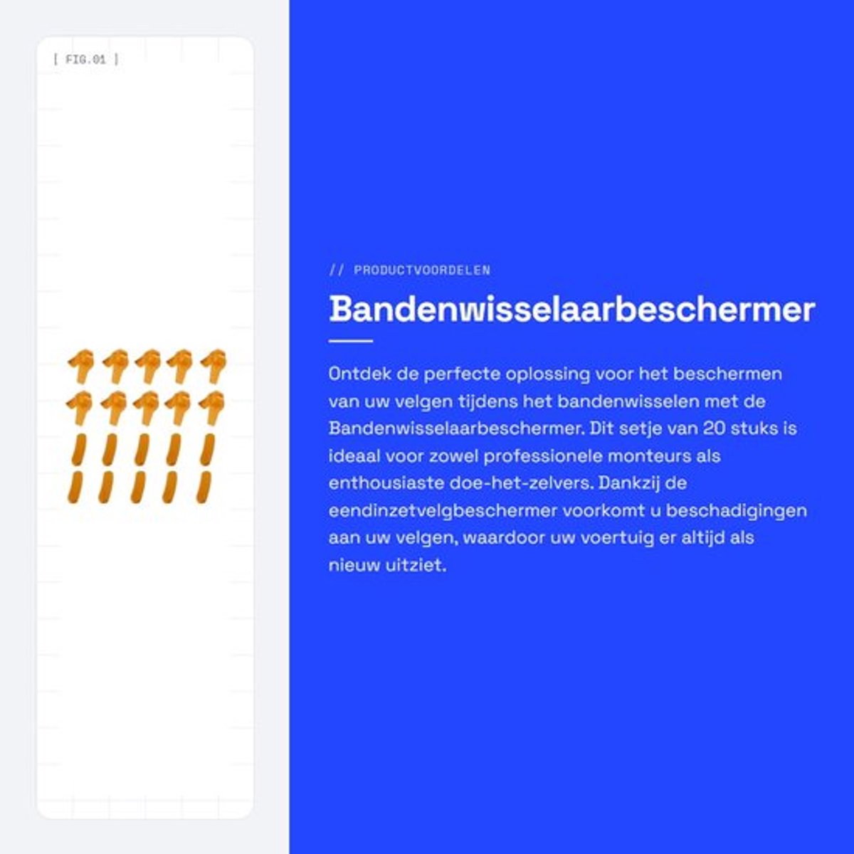 Bandenwisselaarbeschermer 20 Stuks - Bandenmontage - Demonteerkop - Velgbeschermer - Wielreparatiegereedschap - Auto/Motor Onderdelen