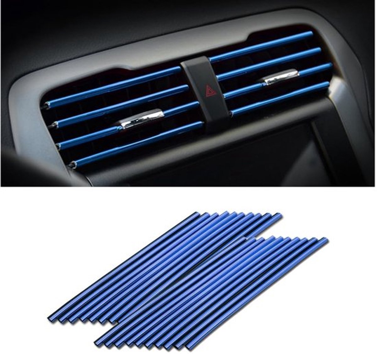 Decoratieve Strips 20 Stuks - Meerkleurige Accessoires - Auto-Interieur - Ventilatieopeningen - Kwaliteitsmateriaal - Uniek Ontwerp - Interieurdecoratie