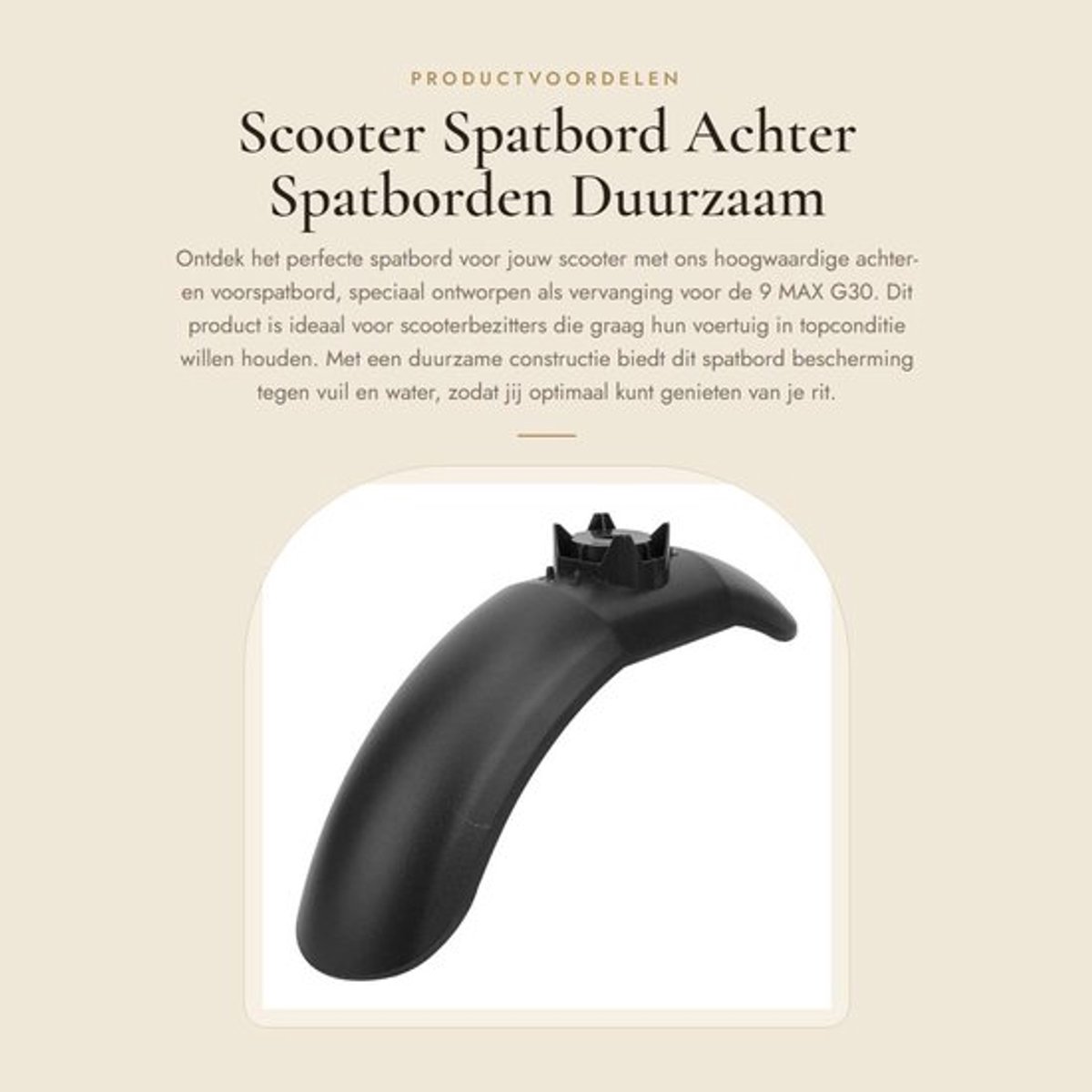 Spatbord Vervanging Voor MAX G30 - Voorspatbord - Achterspatbord - Spatborden - Waterdicht - Antislip Design - Scooterfender