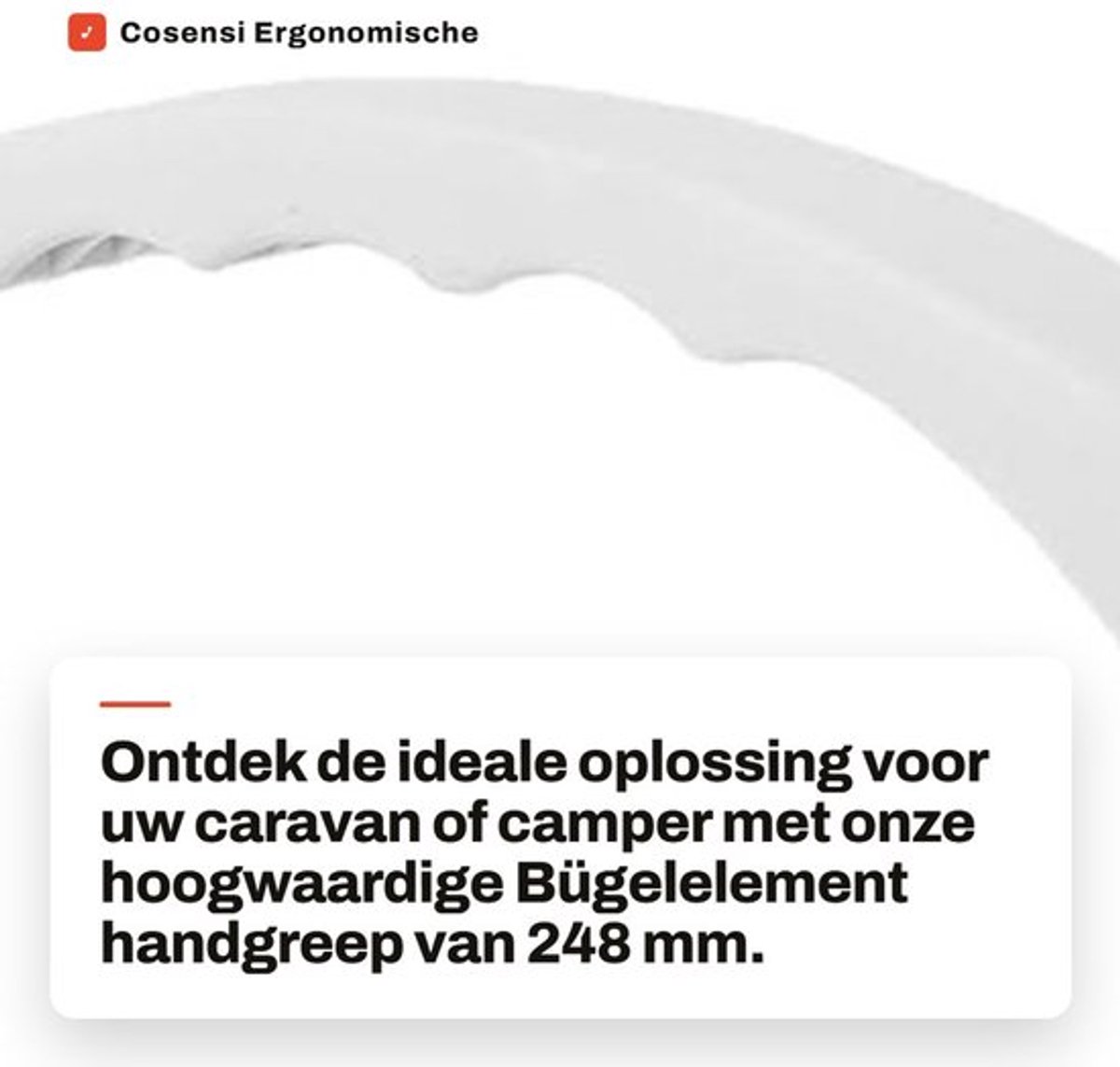 Caravanhandvat 248 mm - Handgreep - Deurgreep - Antislip - Schokbestendig - Waterdicht - Inclusief 4 bevestigingsschroeven