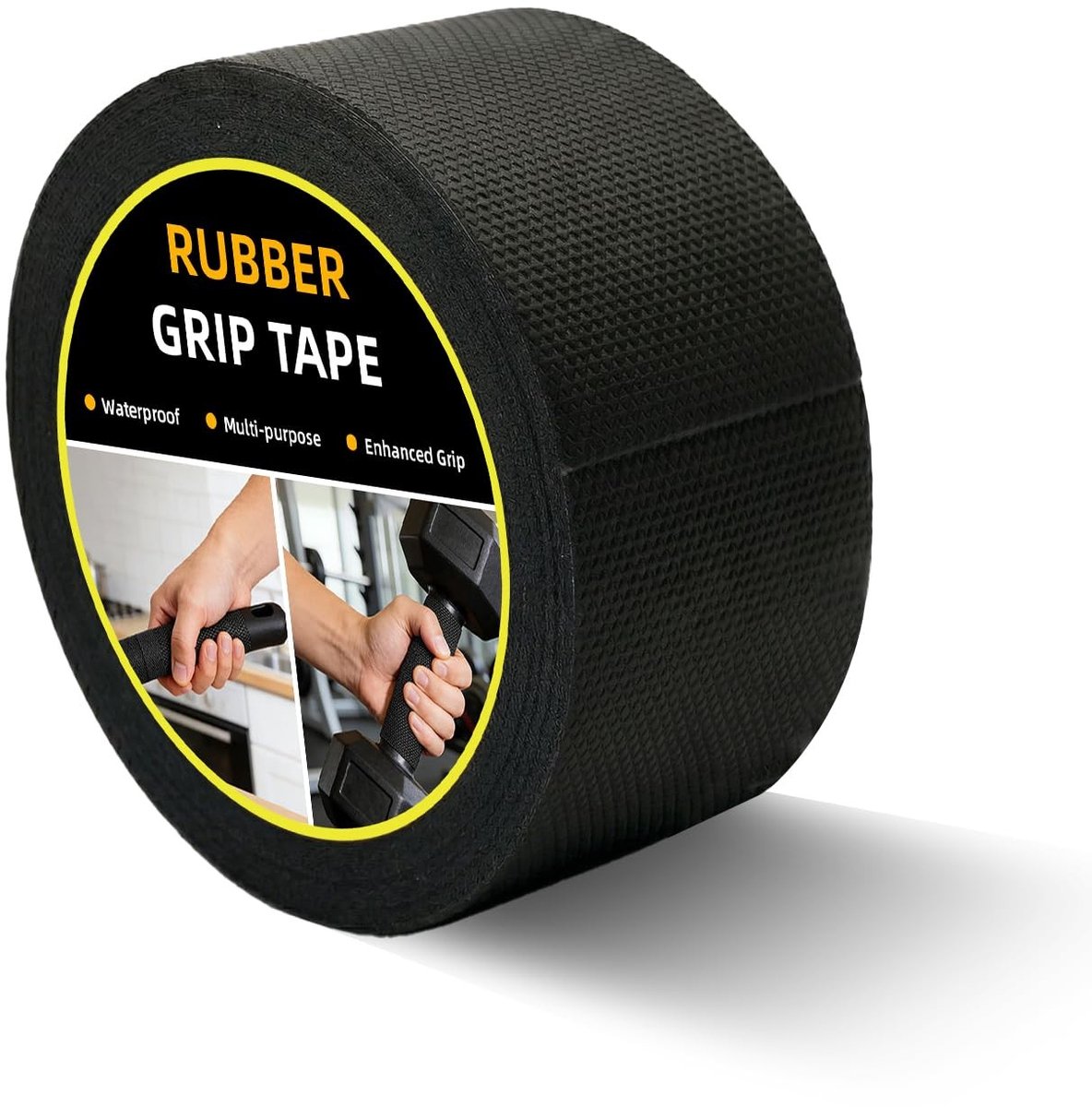 Antislip rubber plakband 2,5 cm x 3 m - Zwart, waterproof, sterke hechting voor handvatten, oppervlakken en knutselprojecten