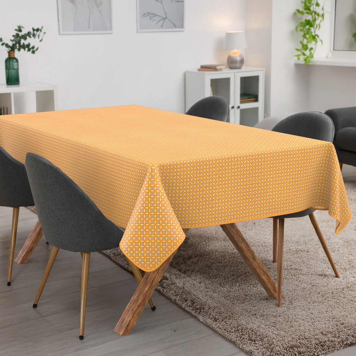 ANRO Tafelkleed Retro geometrisch Meerkleurig 160x100cm Met sierband Afwasbaar Waterafstotend