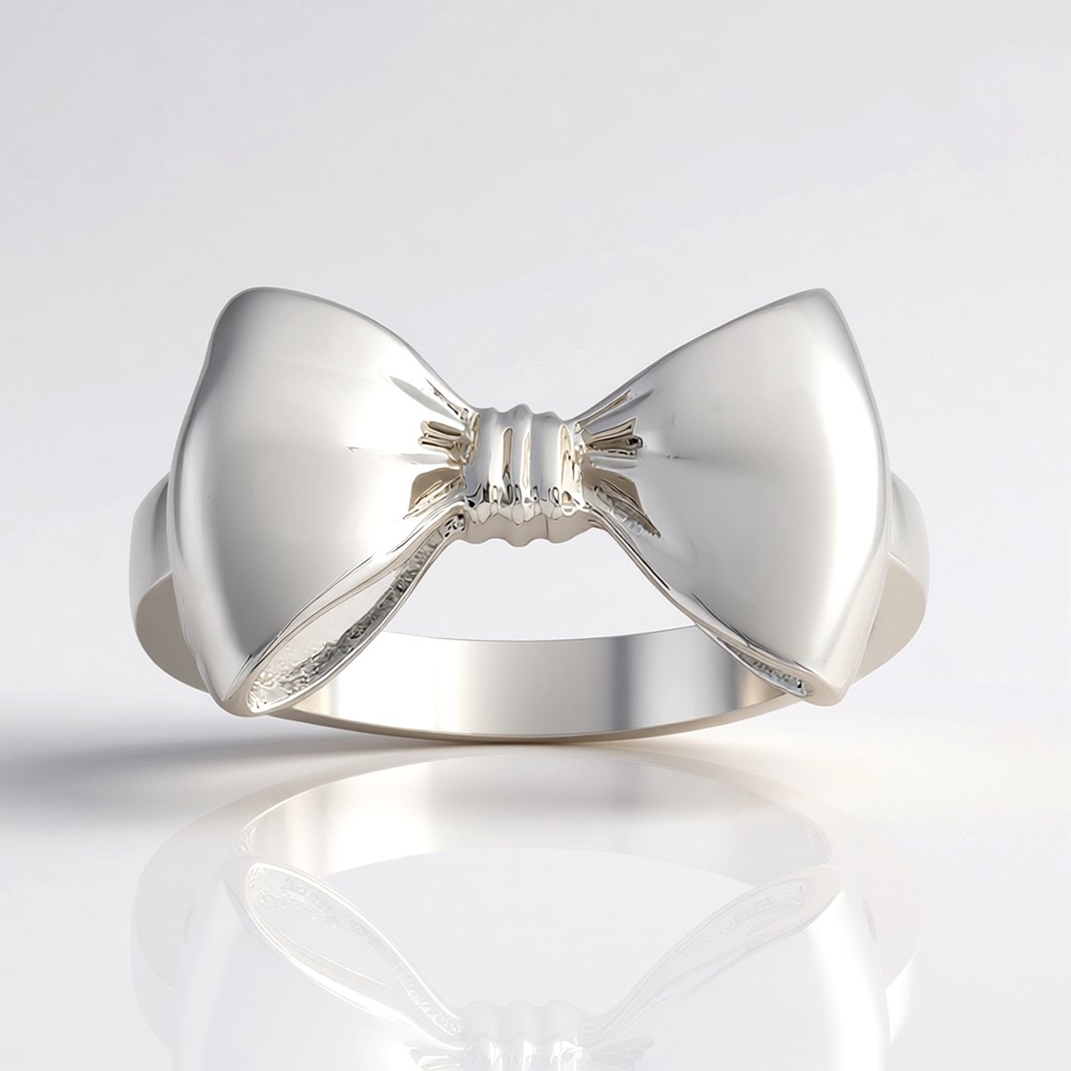 Cavill - Tijdloze Zilveren Ring - 925 Sterling Zilver Gerhodineerd - Elegante Ring met Speels Strikje - Vrouwelijke Ring Cadeau Voor Haar