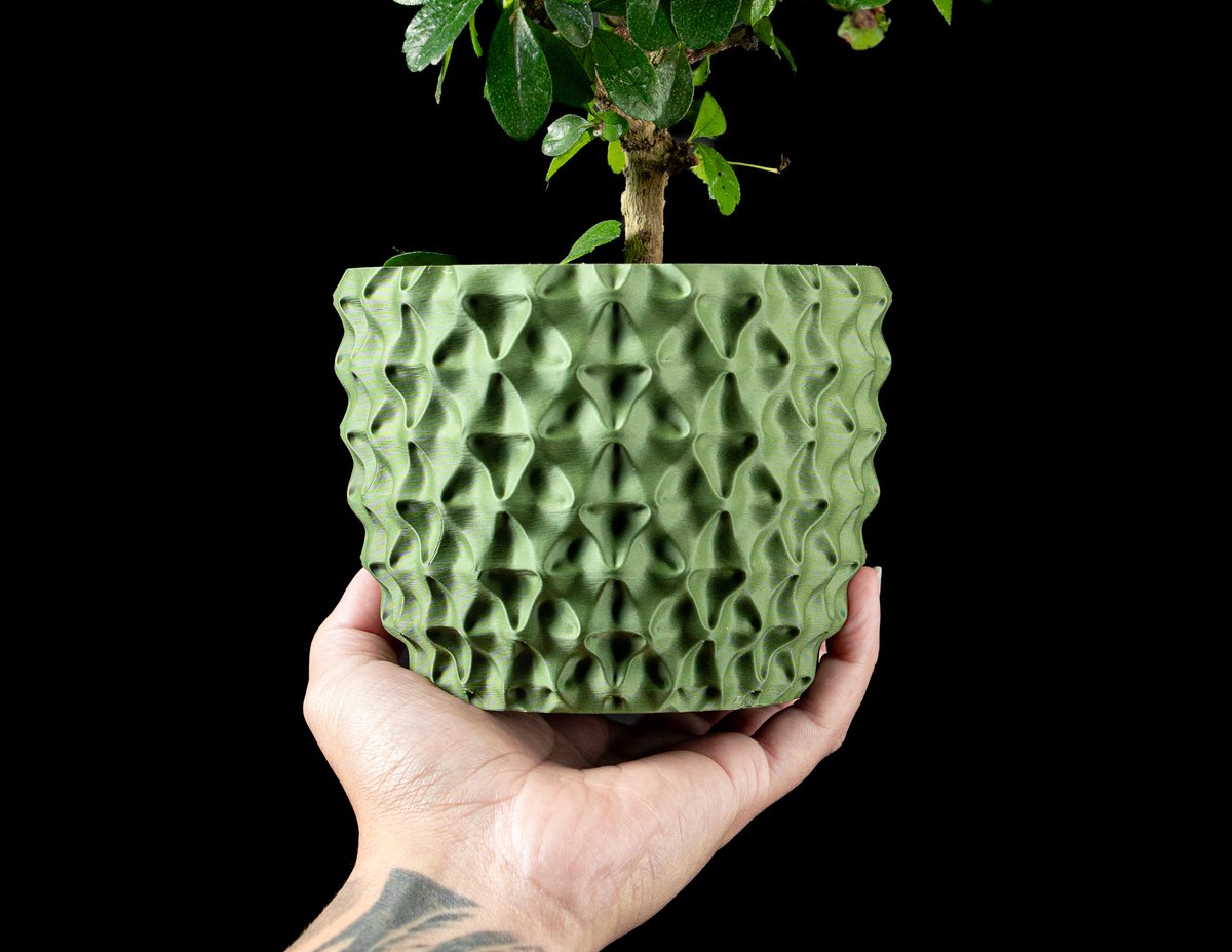 Skushy Triwaveplanter Bloempot - Moderne Designpot voor Kamerplanten - Sculpturale Plantenpot voor Woonkamer en Kantoor - Premium Woondecoratie
