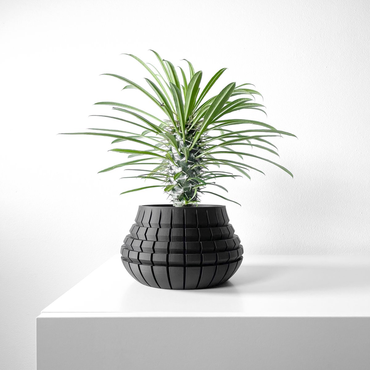Skushy Ivane Bloempot - Moderne Designpot voor Kamerplanten - Sculpturale Plantenpot voor Woonkamer en Kantoor - Premium Woondecoratie